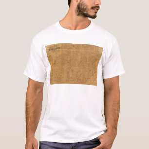 T-shirt O mapa oficial de Lloyd do estado de Tennessee