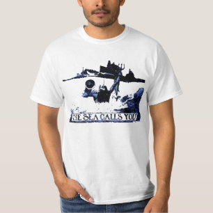 T-shirt O mar chama-o - guerra americana espanhola