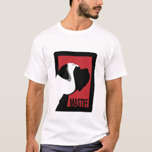 T-shirt O Mastiff gráfico e as palavras 2 tomaram partido