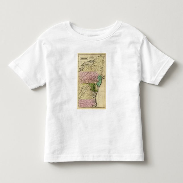T-shirt O meio indica o mapa de Olney (Frente)