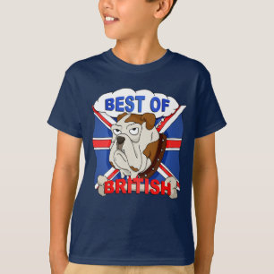 T-shirt O melhor do buldogue britânico dos desenhos