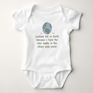 T-shirt O melhor pai no Bodysuit do bebê do mundo