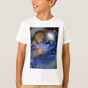 T-shirt O menino de 8o Plantet feliz do aniversário,