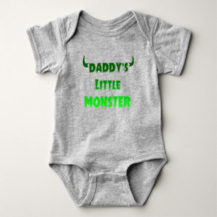 T-shirt O monstro pequeno do pai engraçado - roupa do beb