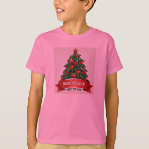 T-shirt O Natal vermelho caçoa o Tshirt