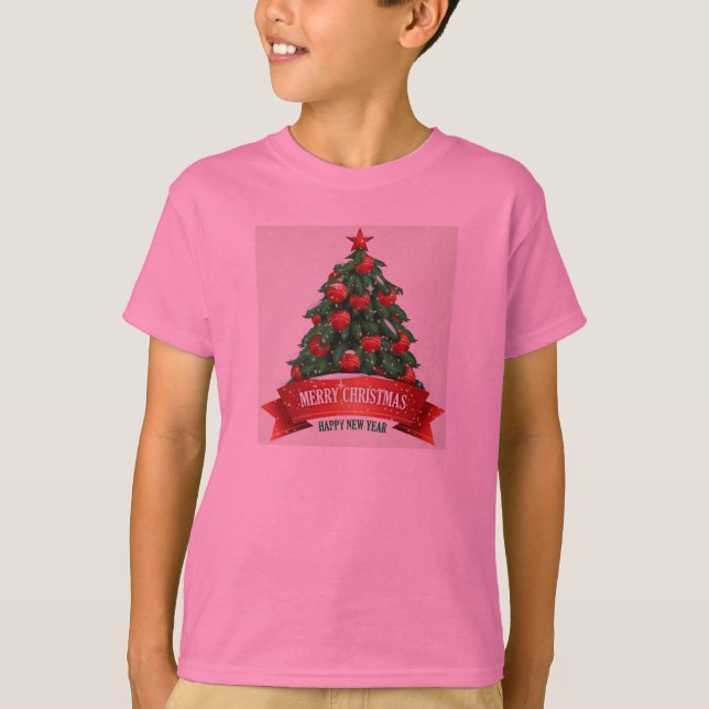 T-shirt O Natal vermelho caçoa o Tshirt (Frente)