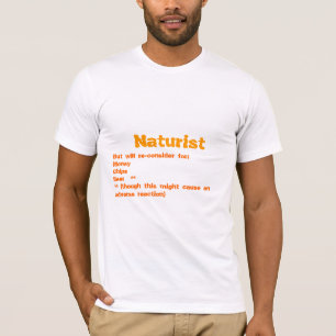 T-shirt O naturista, mas reconsiderará