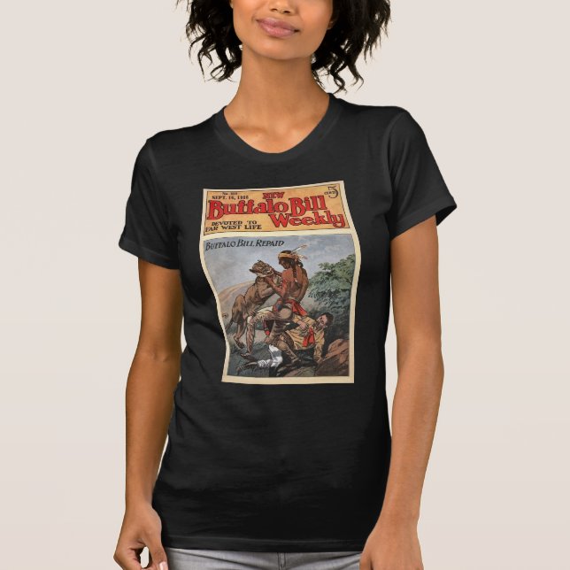 T-shirt O no. semanal novo 210 1916 de Buffalo Bill (Frente)