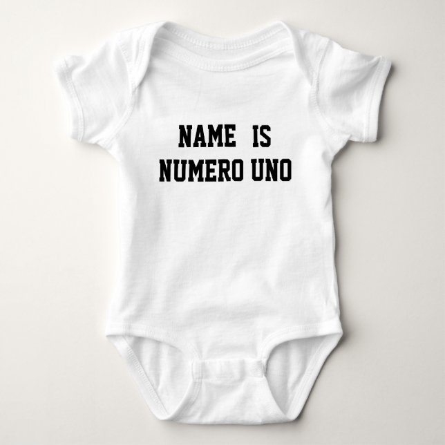 T-shirt O Nome Personalizado É Numero Uno (Frente)