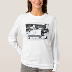 T-shirt O obscura reflexo da câmera de caixa