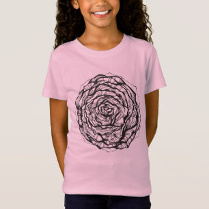 T-shirt O Ornamental abstrato aumentou