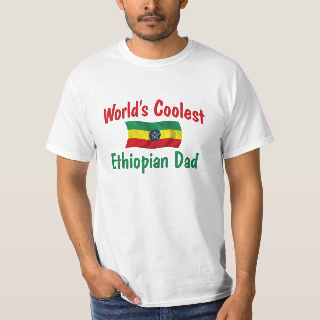 T-shirt O pai etíope o mais fresco (Frente)