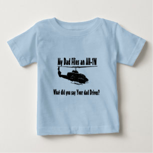 T-shirt O pai voa AH um helicóptero 1w