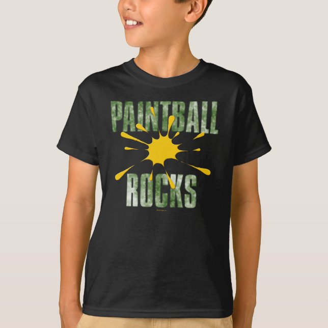 T-shirt O Paintball balança (o verde) (Frente)