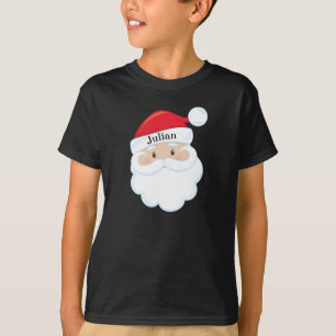 T-shirt O papai noel enfrenta com nome no boné