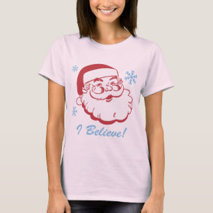 T-shirt O papai noel retro acredita