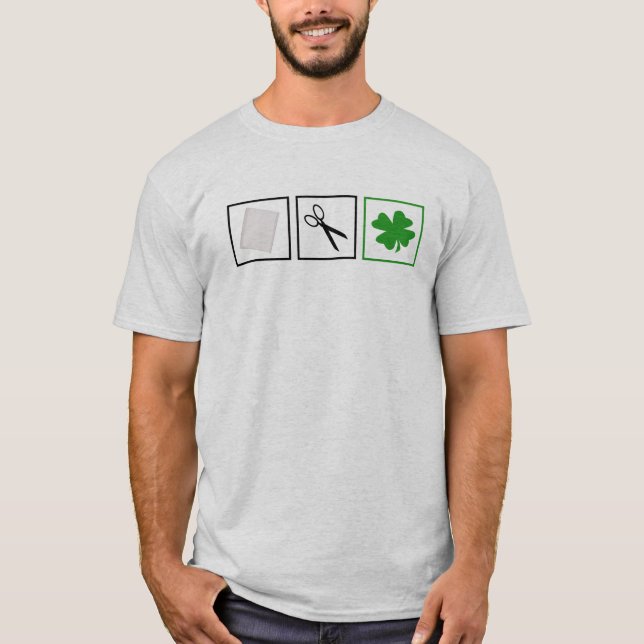 T-shirt O papel… Scissors ....... o TREVO! (Frente)
