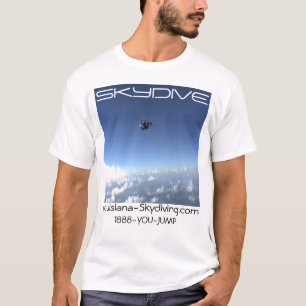 T-shirt o pára-quedas skydive skydiving nubla-se o