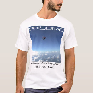 T-shirt o pára-quedas skydive skydiving nubla-se o