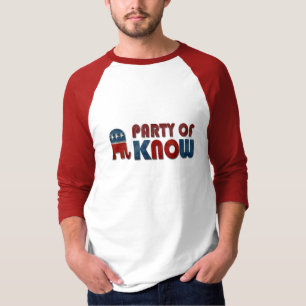 T-shirt O partido de sabe o GOP engraçado