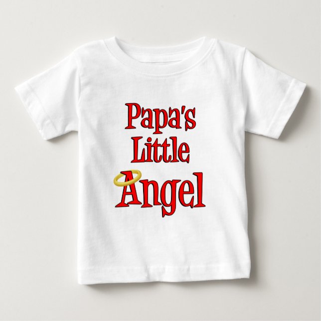 T-shirt O pequeno anjo do papai (Frente)