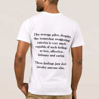 T-shirt O piloto médio, apesar um tanto do swaggering