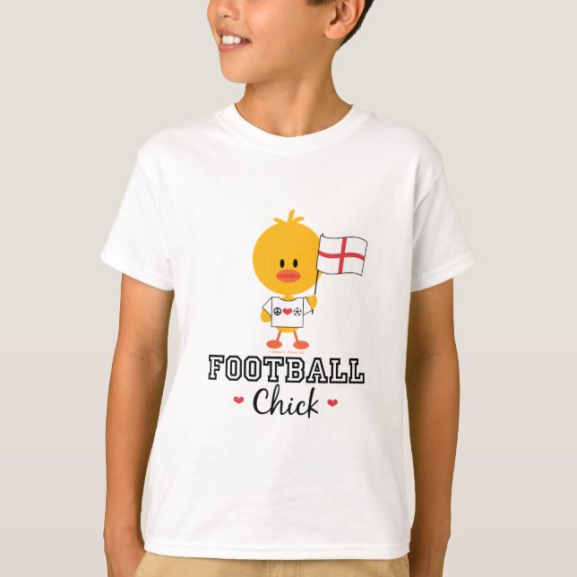 T-shirt O pintinho inglês do futebol do futebol caçoa o (Frente)