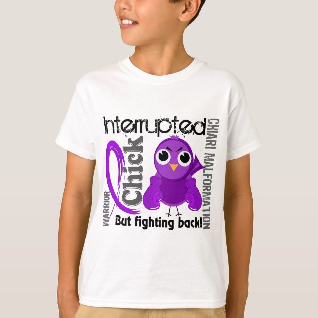 T-shirt O pintinho interrompeu a malformação de 3 Chiari (Frente)