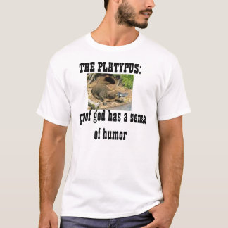 T-shirt o platypus: o deus da prova tem um sentido de
