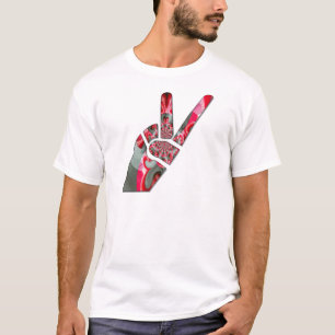 T-shirt O poder na palma: a saluta de dois dedos