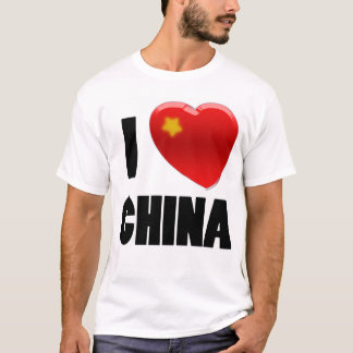 T-shirt o ponto tee007 eu amo China