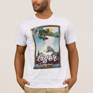 T-shirt O pôster de viagem da montanha Eiger, Suíça