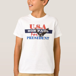 T-shirt O presidente 2012 de Ron Paul PERSONALIZA