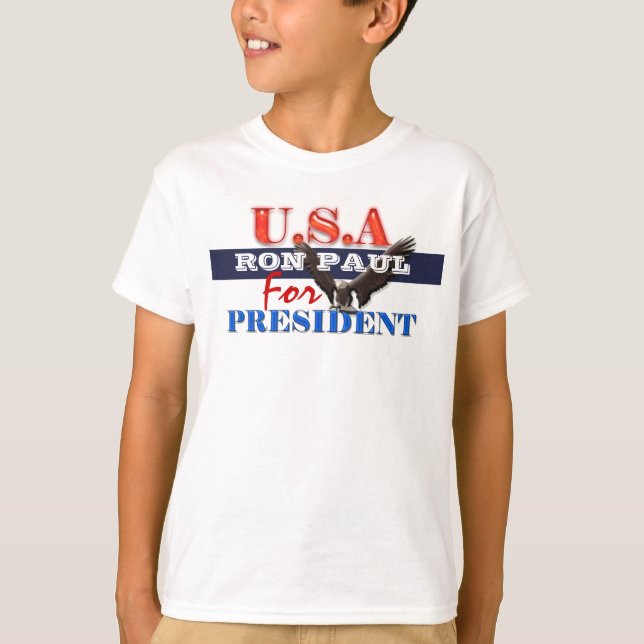T-shirt O presidente 2012 de Ron Paul PERSONALIZA (Frente)