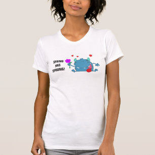 T-shirt O primavera floresce o monstro azul