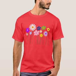 T-shirt o primavera floresce o tshirt