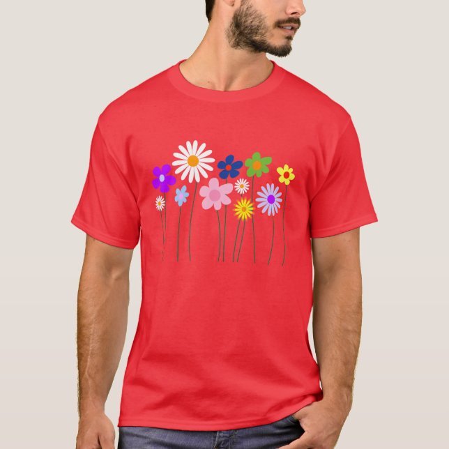 T-shirt o primavera floresce o tshirt (Frente)