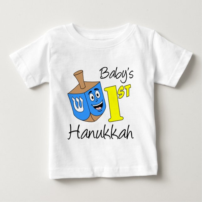 T-shirt O primeiro Hanukkah do bebê (Frente)