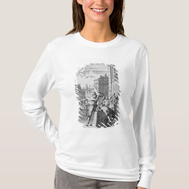 T-shirt O protetor dividido (Frente)