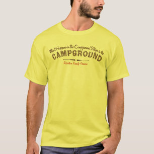 T-shirt O que acontece nas estadas do acampamento…