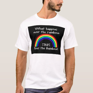 T-shirt O que acontece sobre o arco-íris…