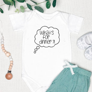 T-shirt O que é ou janta? Citação divertida Baby Jersey