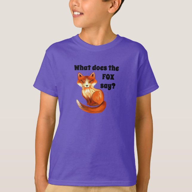 T-shirt O que faz o Fox para dizer a roupa e os presentes (Frente)