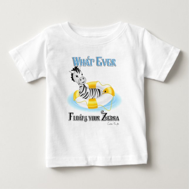 T-shirt O que flutuar no seu zebra 4 (Frente)