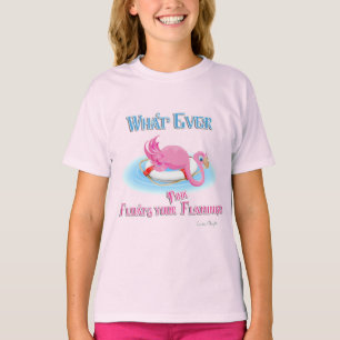 T-shirt O Que Flutuar Seu Flamingo Rosa