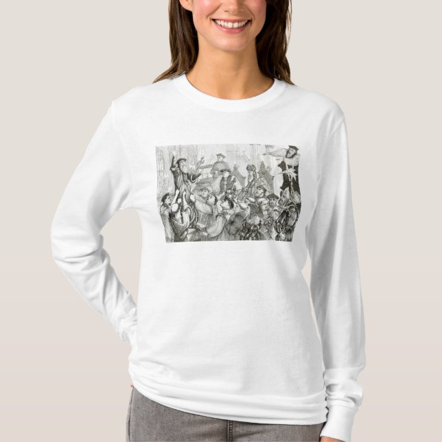 T-shirt O Recantation do arcebispo Cranmer (Frente)