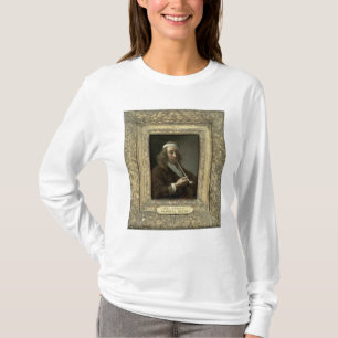 T-shirt O retrato de um homem, disse ser o artista