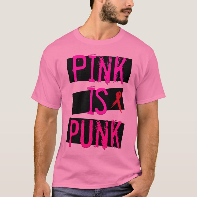 T-shirt O rosa é punk (Frente)