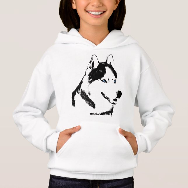 T-shirt O Rouco do Rouco Hoodie Kid's Sled Dog Kid's Sweat (Frente)