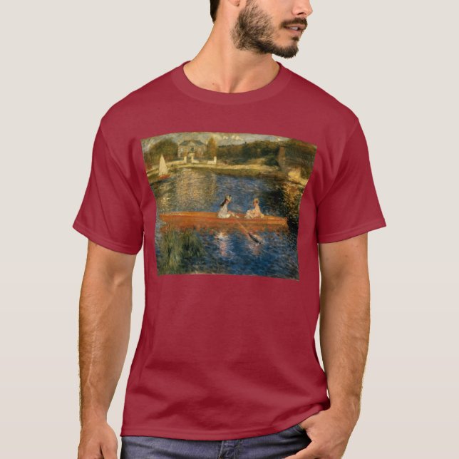 T-shirt O Seine de Renoir em Asnières (o Skiff) Ca 1879 (Frente)